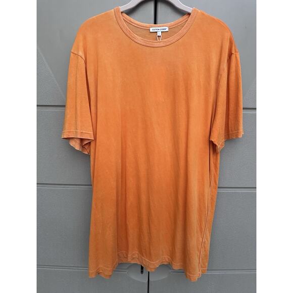 Cotton Citizen CLASSIC CREWNECK TEE vintage Sunset Orange Sz L Supima Cotton - Picture 2 of 10